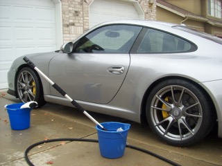 car bein washed